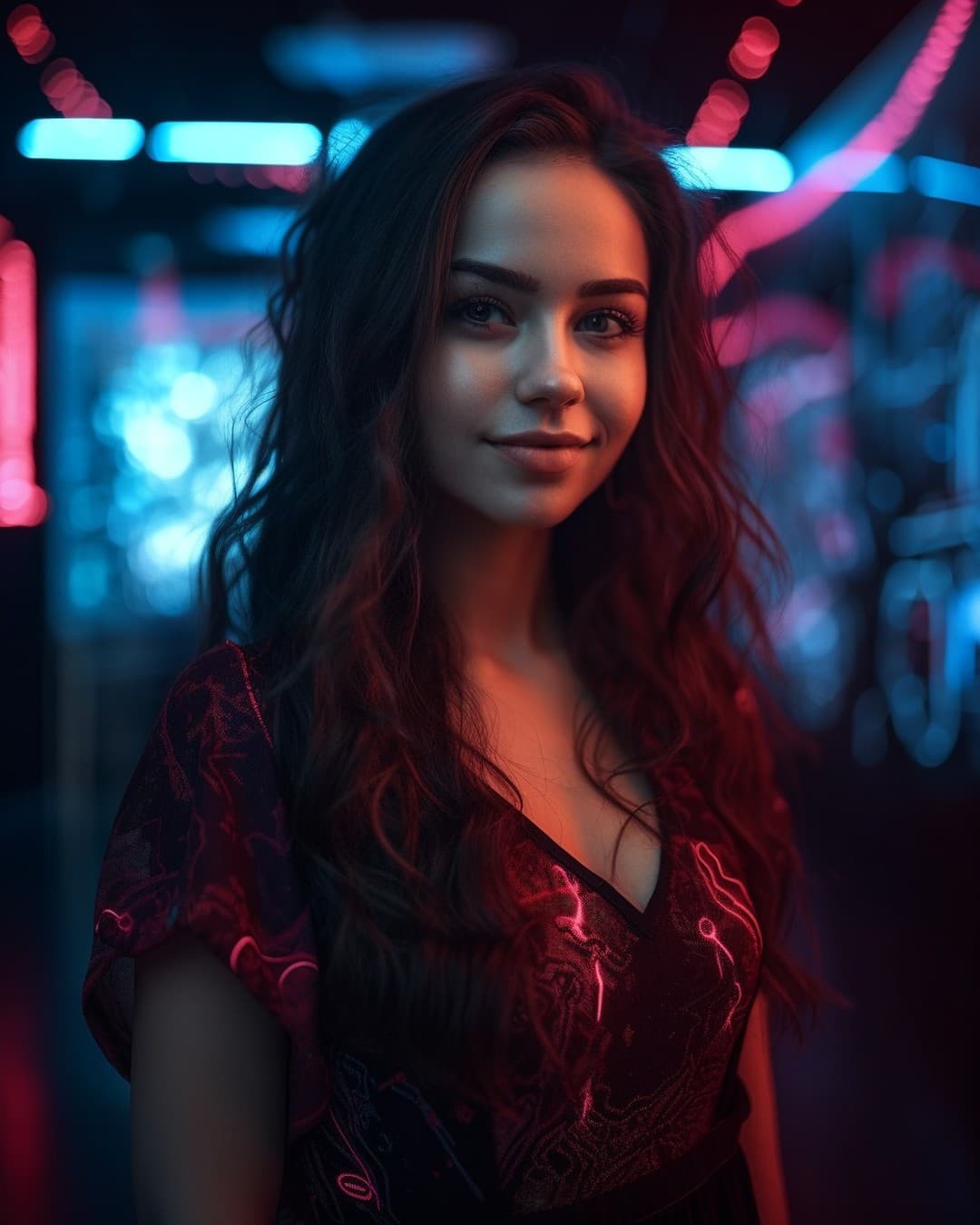 Assorted young women of cyberpunk color series - Image 1