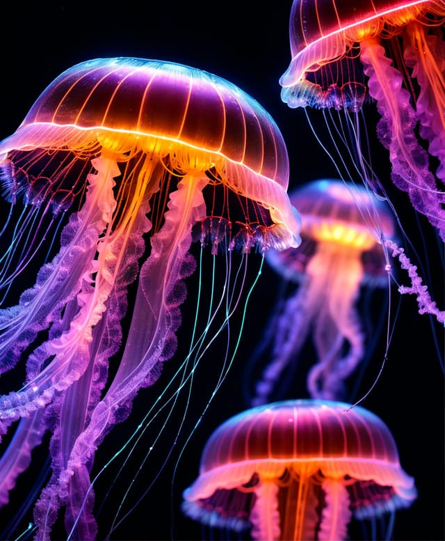 Fiber-Optic Jellyfish & Coral